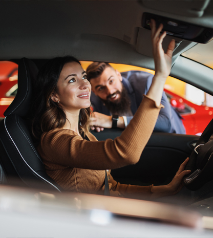 Couple shopping for new vehicle