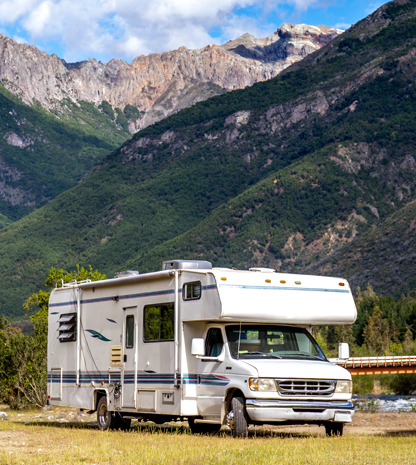 Motorhome in the mountains